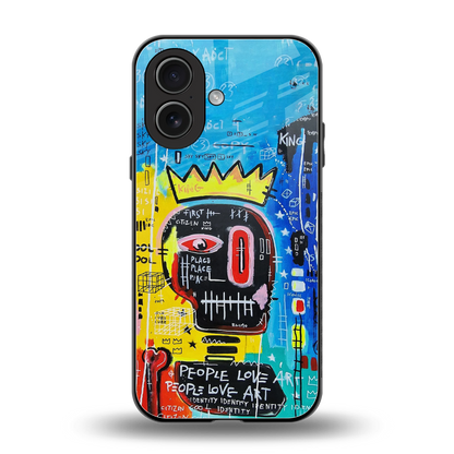 Royal Graffiti back phone cover | glass case for iphone 17
