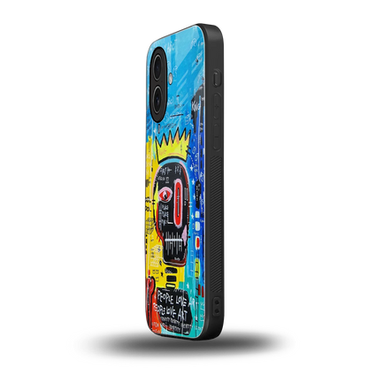 Royal Graffiti iphone 17 mobile cover | shockproof glass phone case
