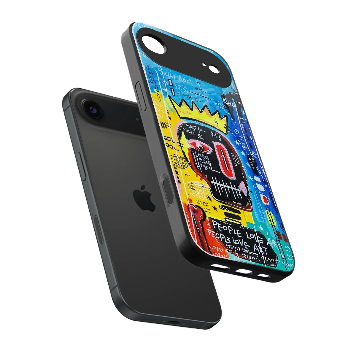 Royal Graffiti sleek iphone air cover with tempered glass back and TPU edges