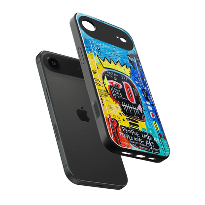 Royal Graffiti sleek iphone air cover with tempered glass back and TPU edges