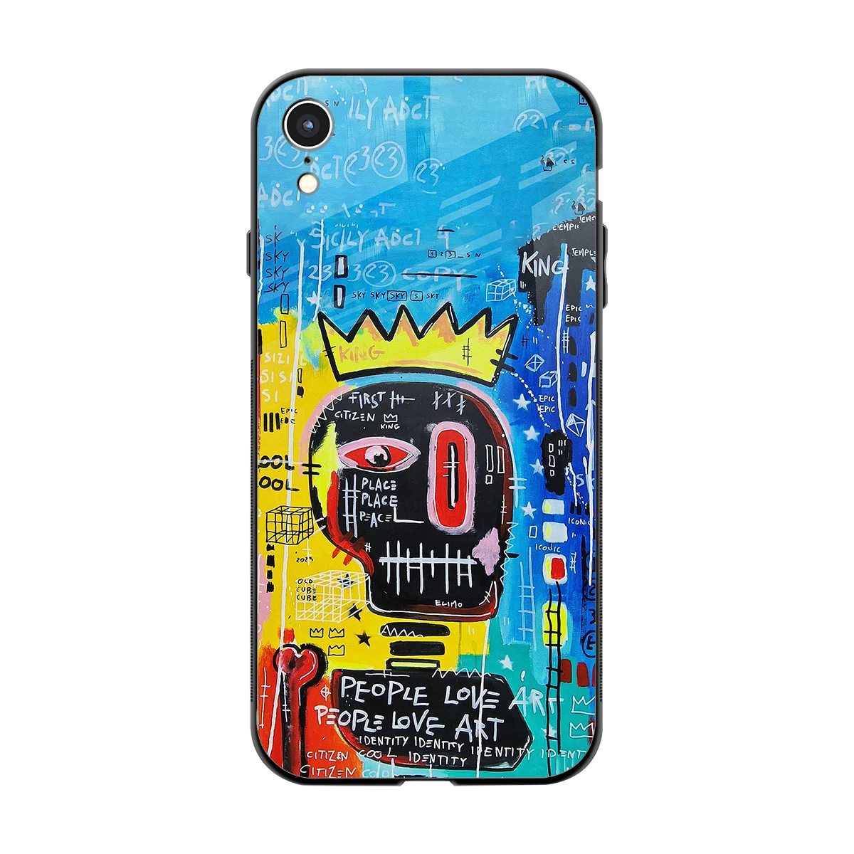 Royal Graffiti back phone cover | glass case for iphone xr