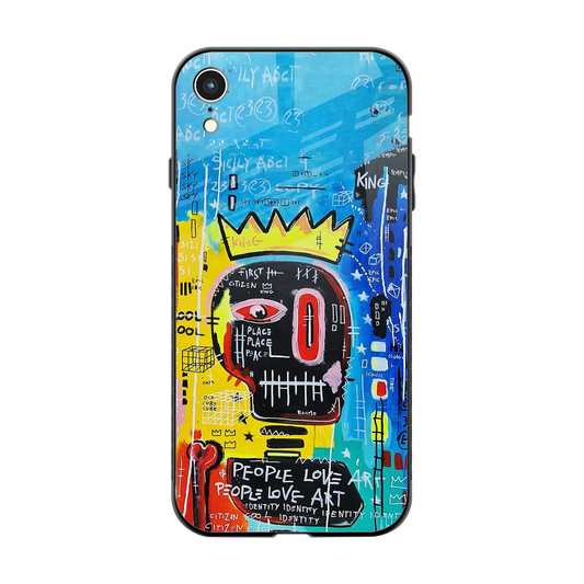 Royal Graffiti back phone cover | glass case for iphone xr