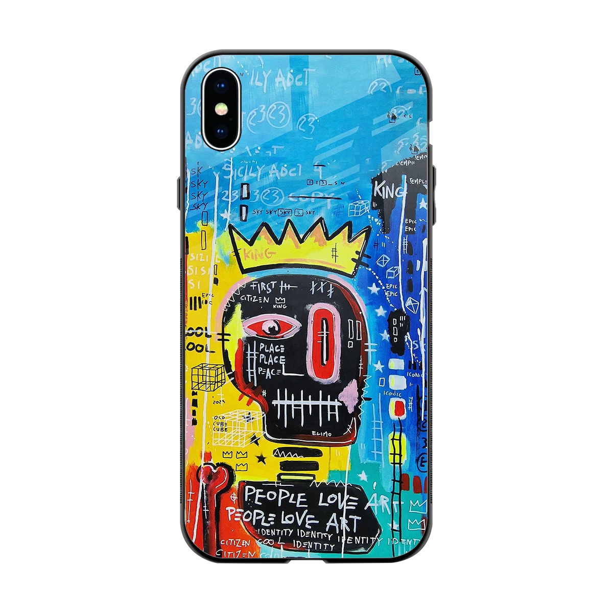 Royal Graffiti back phone cover | glass case for iphone xs max