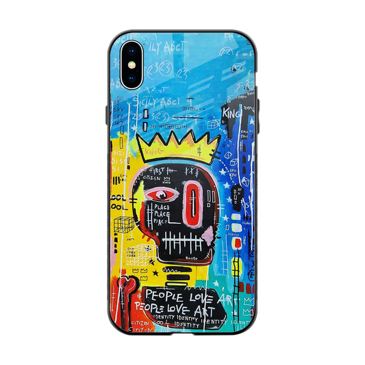 Royal Graffiti back phone cover | glass case for iphone xs max