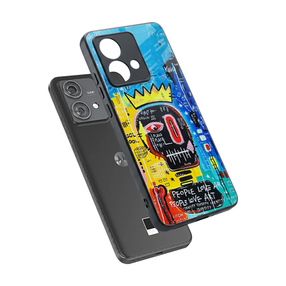 Royal Graffiti sleek motorola edge 40 neo 5g cover with tempered glass back and TPU edges