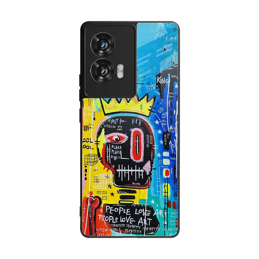 Royal Graffiti back phone cover | glass case for motorola edge 50 fusion