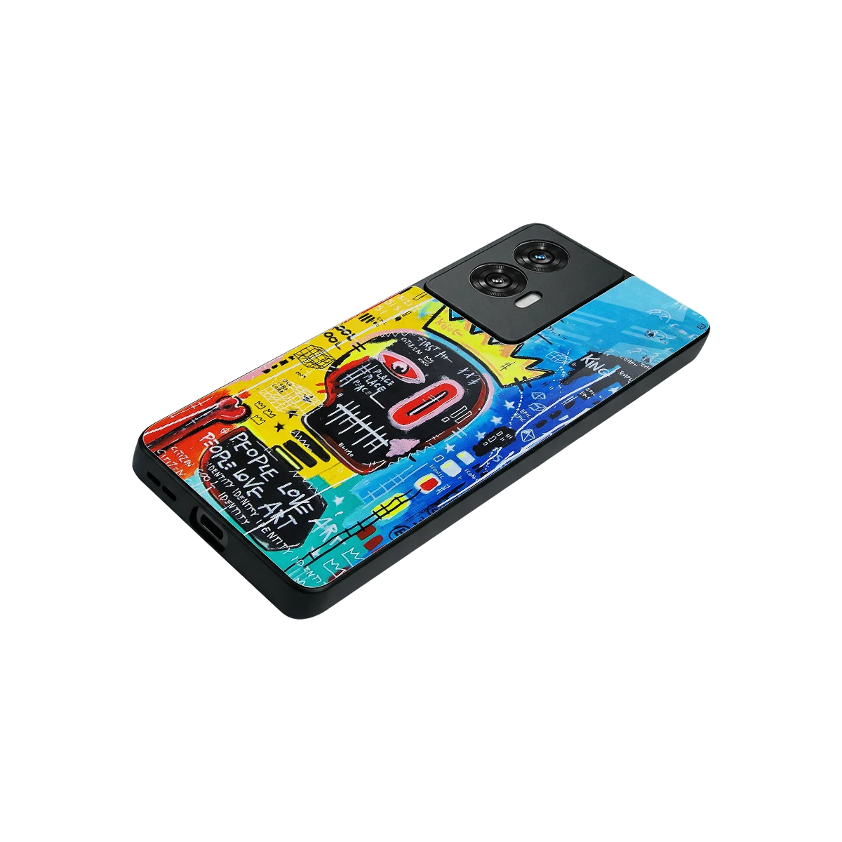 Royal Graffiti stylish phone case for motorola edge 50 fusion | glossy glass and slim fit
