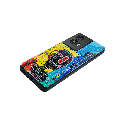 Royal Graffiti stylish phone case for motorola edge 50 fusion | glossy glass and slim fit