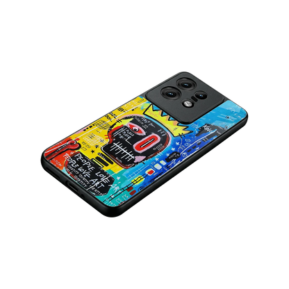 Royal Graffiti stylish phone case for motorola edge 50 pro | glossy glass and slim fit