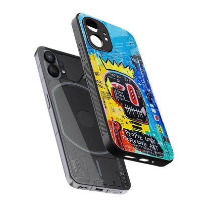 Royal Graffiti sleek nothing phone 1 cover with tempered glass back and TPU edges