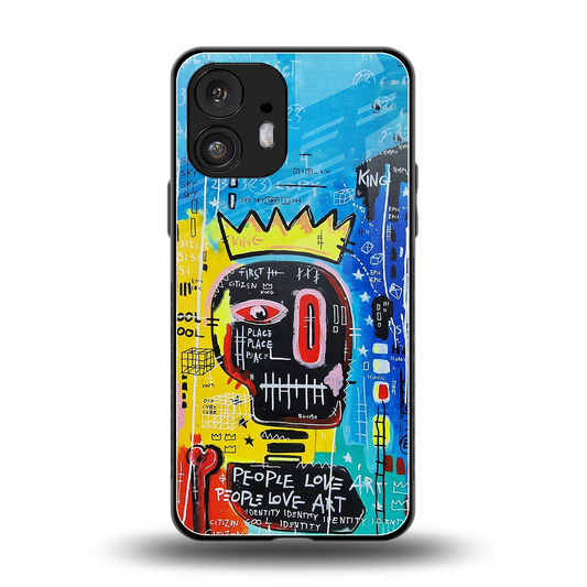 Royal Graffiti back phone cover | glass case for nothing phone 2