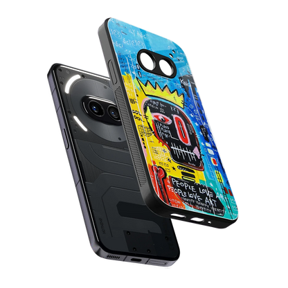 Royal Graffiti sleek nothing phone 2a plus cover with tempered glass back and TPU edges