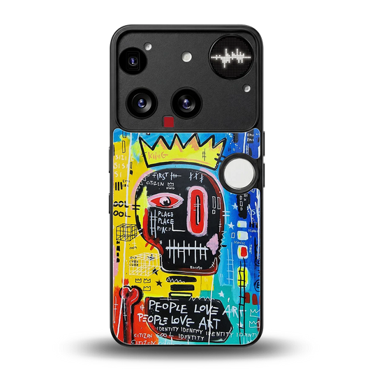 Royal Graffiti back phone cover | glass case for nothing phone 3