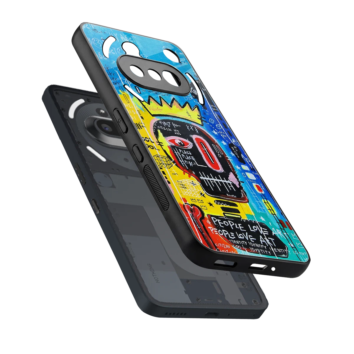 Royal Graffiti sleek nothing phone 3a cover with tempered glass back and TPU edges