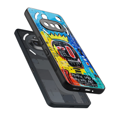 Royal Graffiti sleek nothing phone 3a cover with tempered glass back and TPU edges