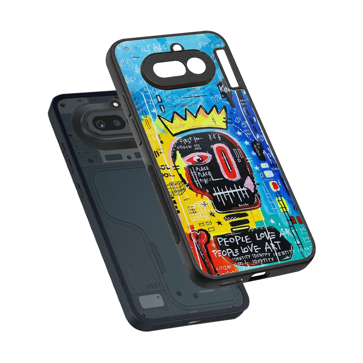 Royal Graffiti sleek nothing phone 4a cover with tempered glass back and TPU edges