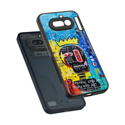 Royal Graffiti sleek nothing phone 4a cover with tempered glass back and TPU edges