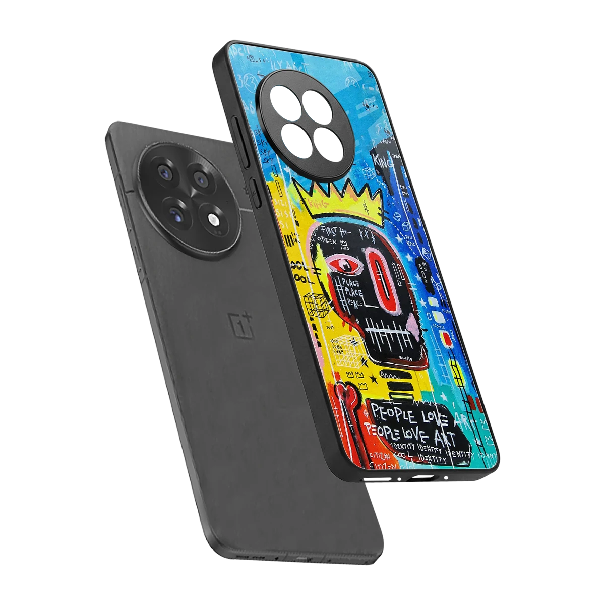 Royal Graffiti sleek oneplus 13r cover with tempered glass back and TPU edges