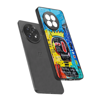 Royal Graffiti sleek oneplus 13r cover with tempered glass back and TPU edges