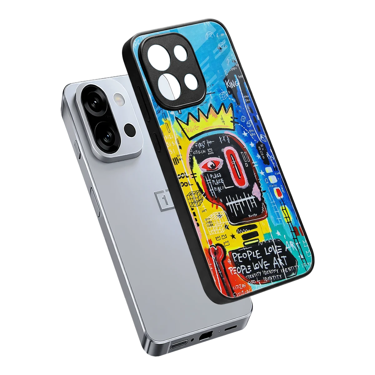 Royal Graffiti sleek oneplus 13s cover with tempered glass back and TPU edges