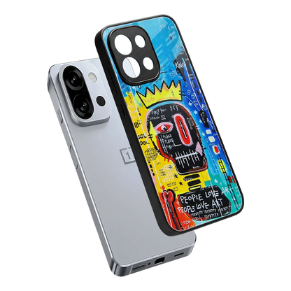 Royal Graffiti sleek oneplus 13s cover with tempered glass back and TPU edges
