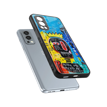 Royal Graffiti sleek oneplus nord 2 cover with tempered glass back and TPU edges