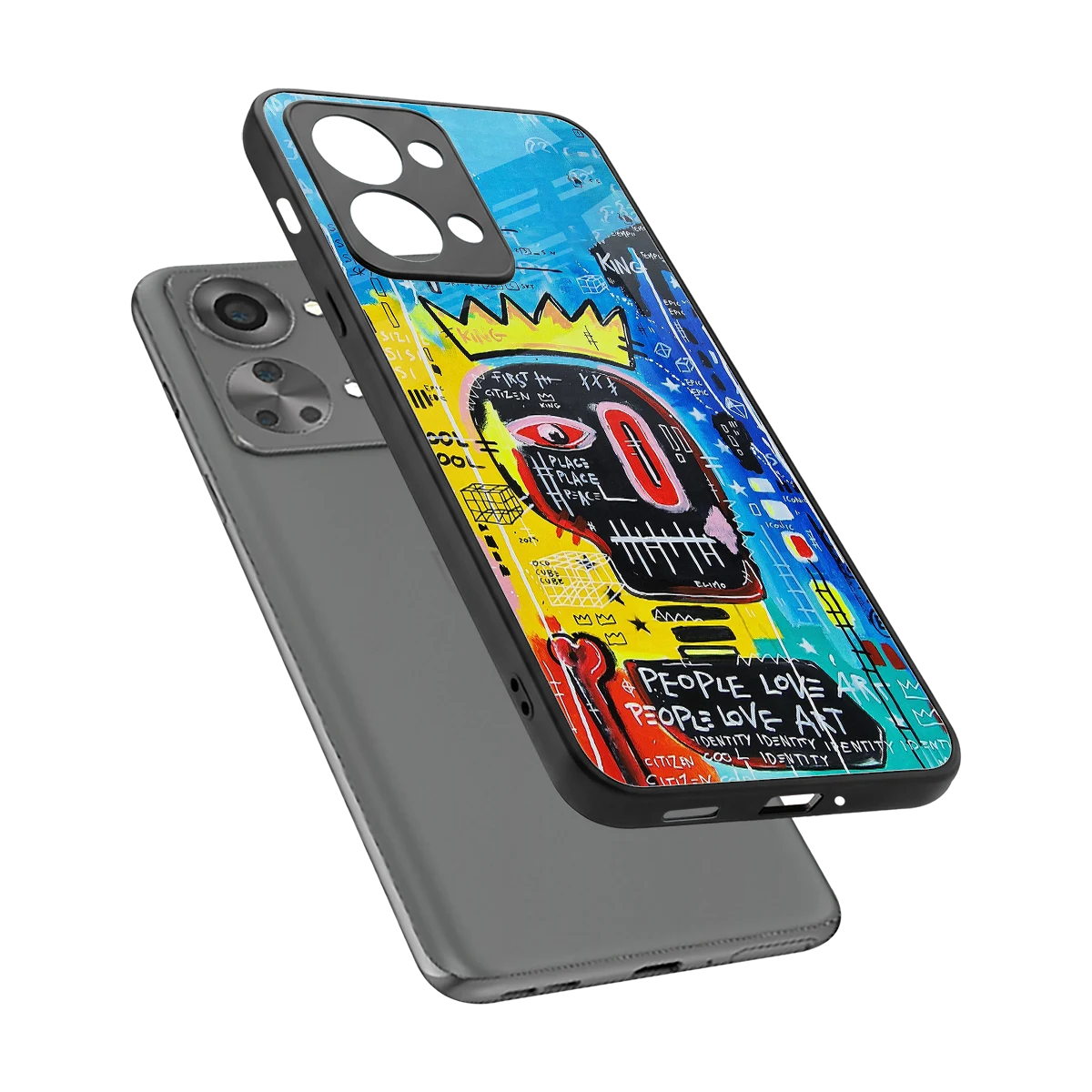 Royal Graffiti sleek oneplus nord 2t cover with tempered glass back and TPU edges