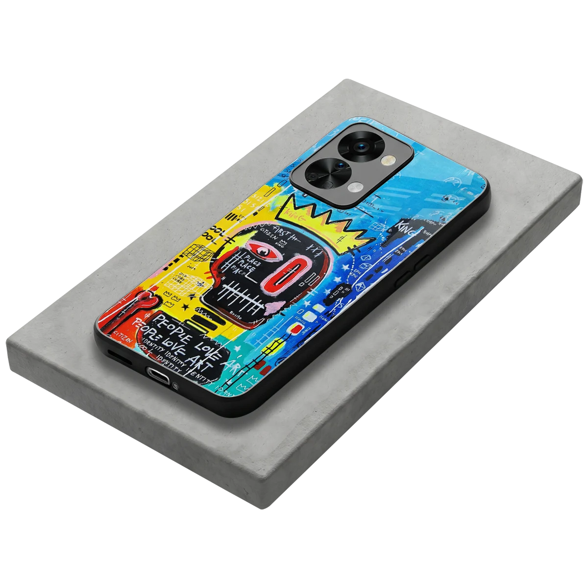 Royal Graffiti stylish phone case for oneplus nord 2t | glossy glass and slim fit