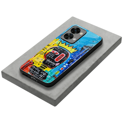Royal Graffiti stylish phone case for oneplus nord 2t | glossy glass and slim fit