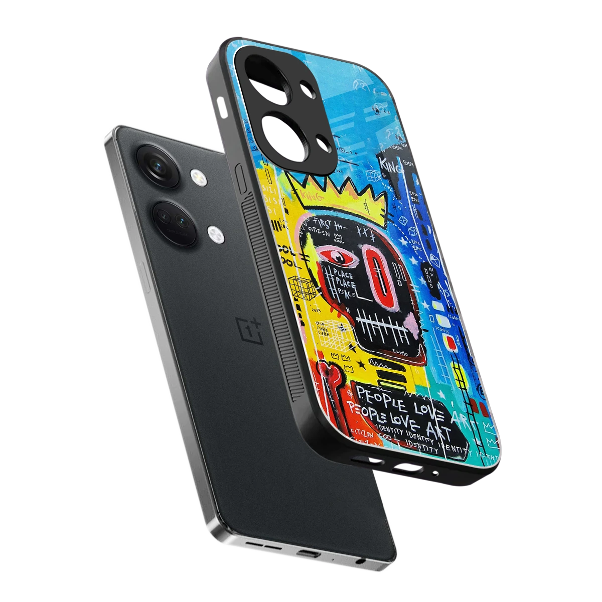 Royal Graffiti sleek oneplus nord 3 cover with tempered glass back and TPU edges