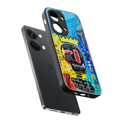 Royal Graffiti sleek oneplus nord 3 cover with tempered glass back and TPU edges