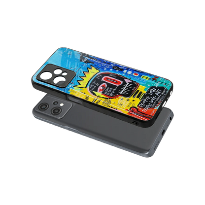 Royal Graffiti sleek oneplus nord ce 2 lite cover with tempered glass back and TPU edges