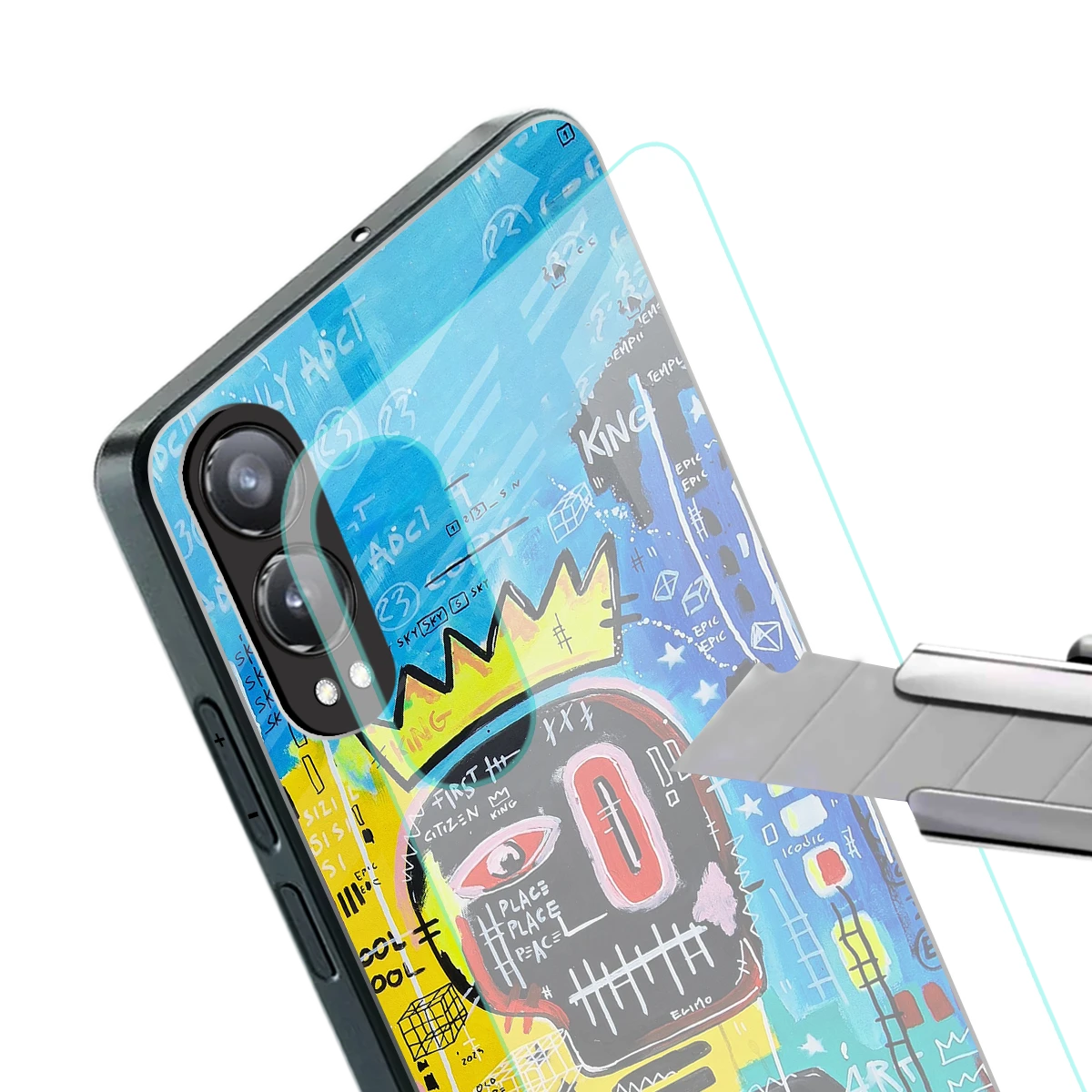 Royal Graffiti stylish phone case for oneplus nord ce 4 lite | glossy glass and slim fit