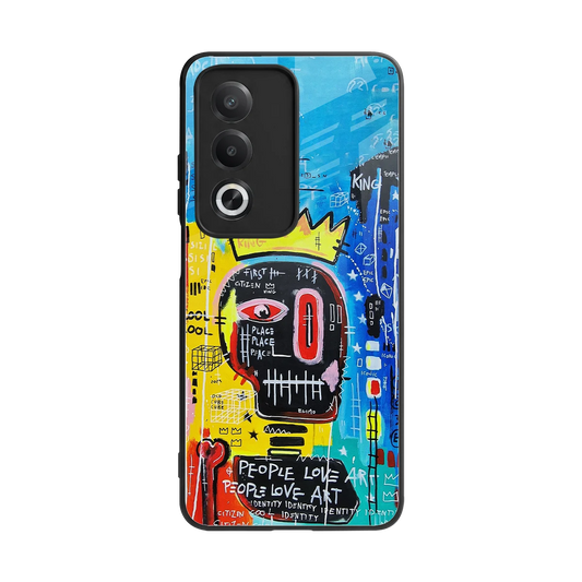 Royal Graffiti back phone cover | glass case for oppo a3 pro