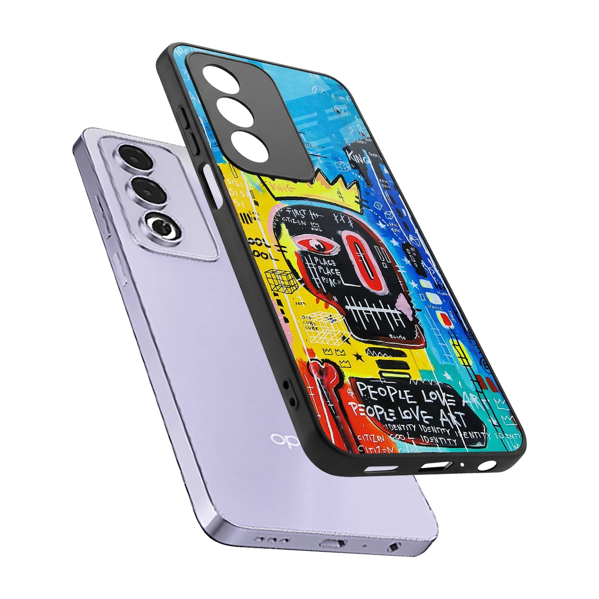 Royal Graffiti sleek oppo a3 pro cover with tempered glass back and TPU edges