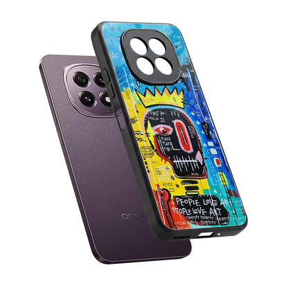 Royal Graffiti sleek oppo f29 5g cover with tempered glass back and TPU edges