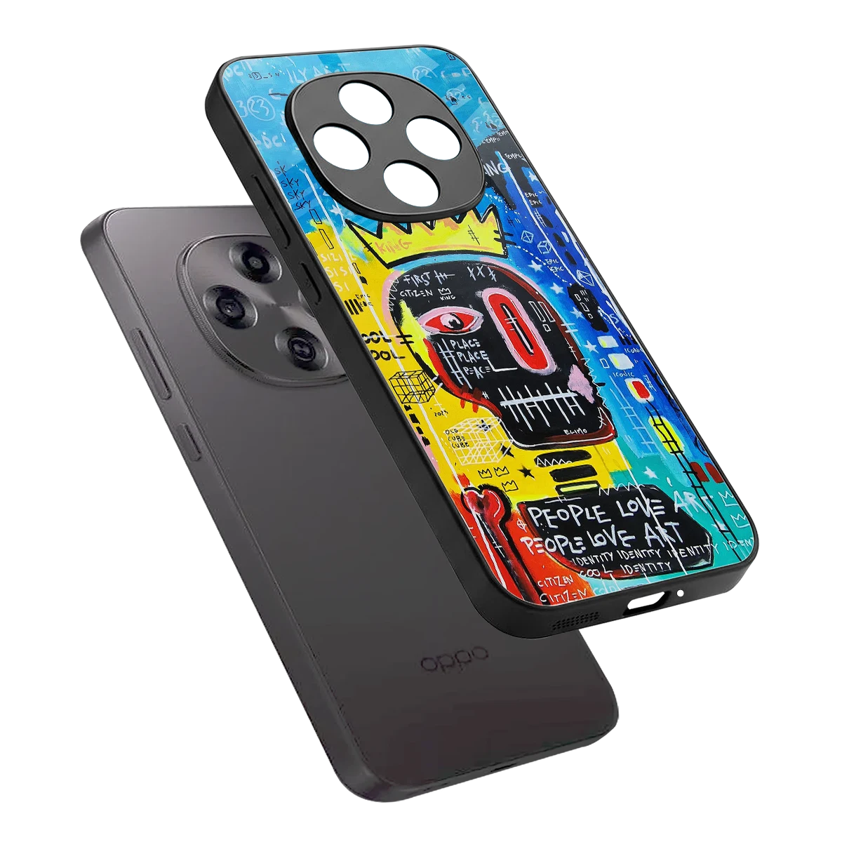 Royal Graffiti sleek oppo f31 pro 5g cover with tempered glass back and TPU edges