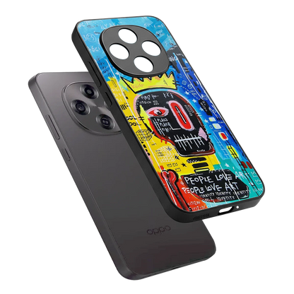 Royal Graffiti sleek oppo f31 pro 5g cover with tempered glass back and TPU edges