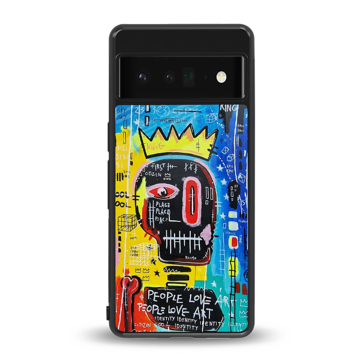 Royal Graffiti back phone cover | glass case for google pixel 6 pro