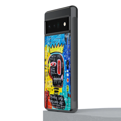 Royal Graffiti stylish phone case for google pixel 6 pro | glossy glass and slim fit