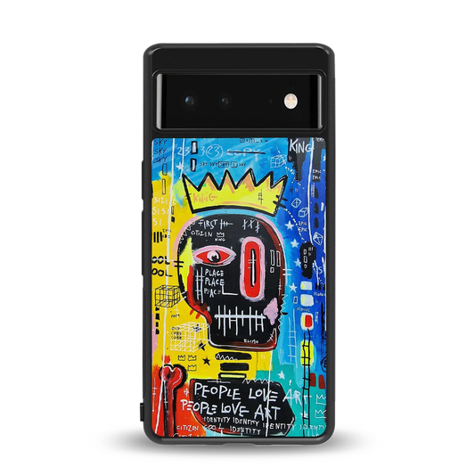 Royal Graffiti back phone cover | glass case for google pixel 6