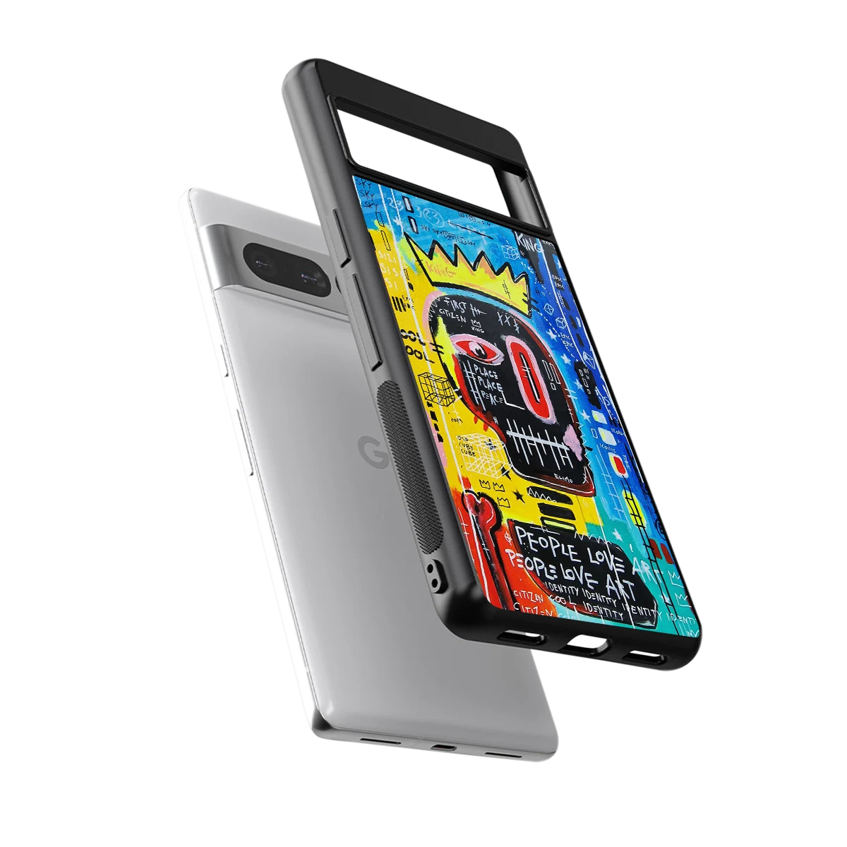 Royal Graffiti sleek google pixel 7 pro cover with tempered glass back and TPU edges