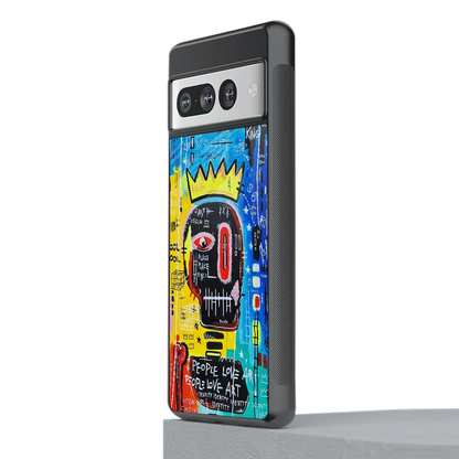 Royal Graffiti stylish phone case for google pixel 7 pro | glossy glass and slim fit
