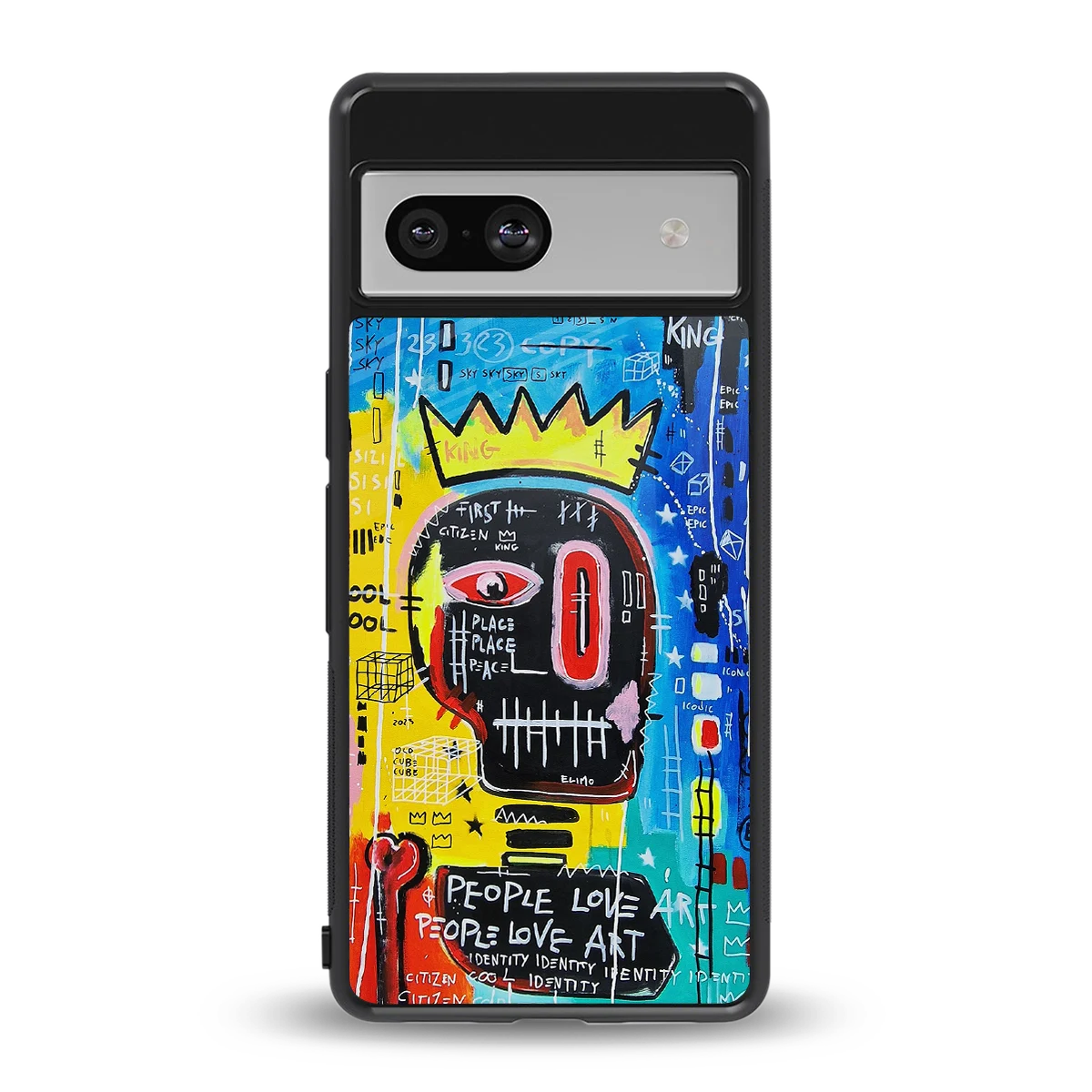Royal Graffiti back phone cover | glass case for google pixel 7a