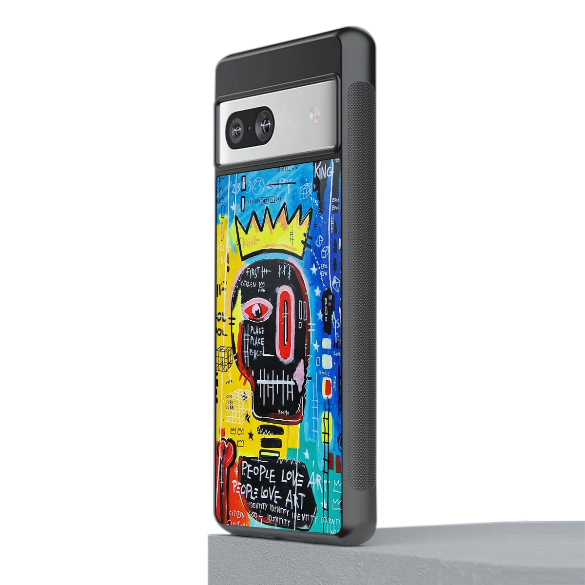 Royal Graffiti stylish phone case for google pixel 7 | glossy glass and slim fit