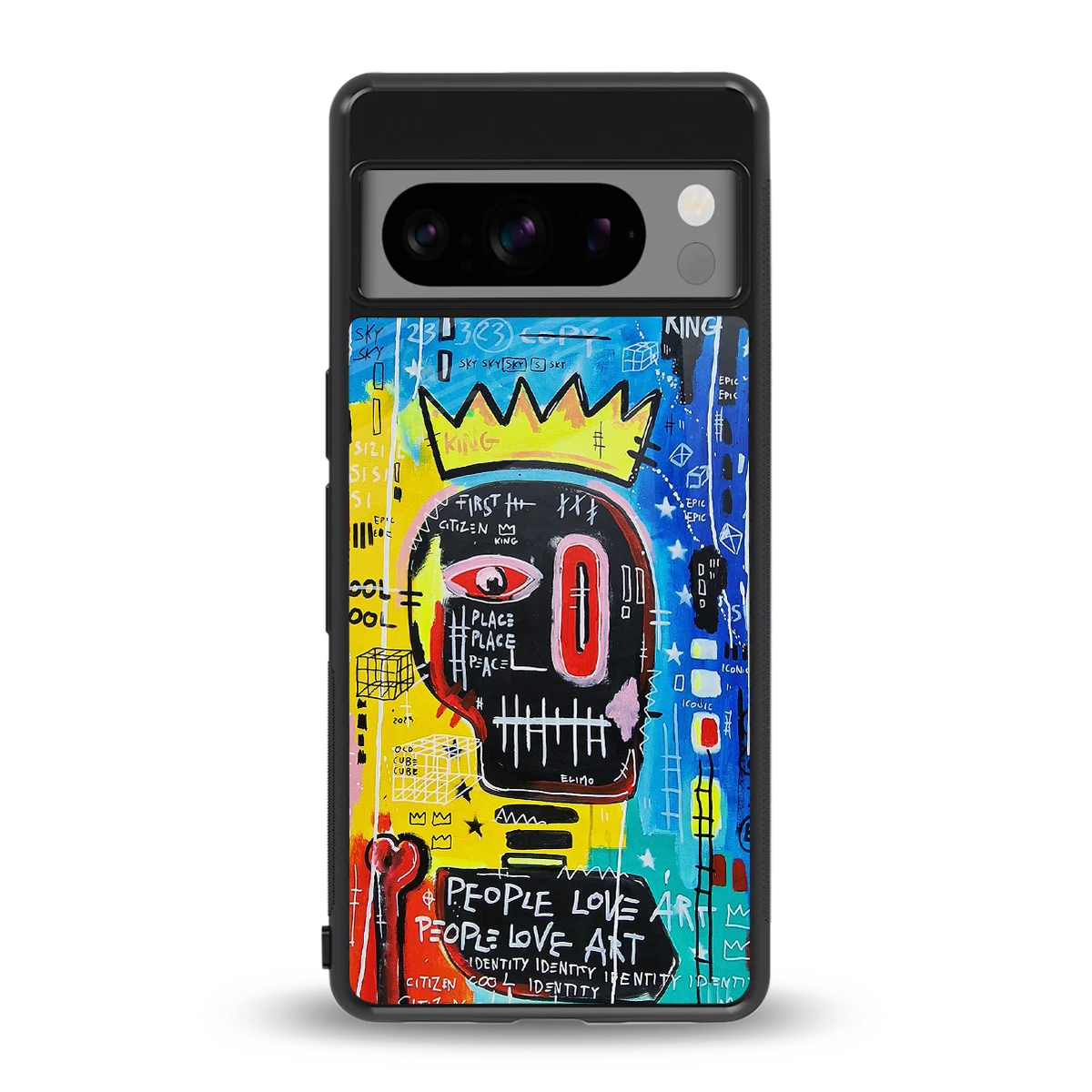 Royal Graffiti back phone cover | glass case for google pixel 8 pro