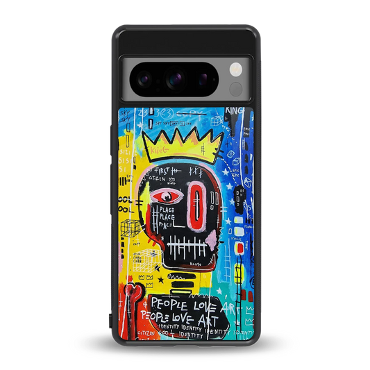 Royal Graffiti back phone cover | glass case for google pixel 8 pro