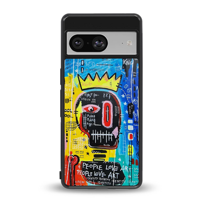 Royal Graffiti back phone cover | glass case for google pixel 8
