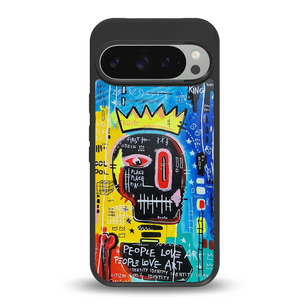 Royal Graffiti back phone cover | glass case for google pixel 9 pro xl
