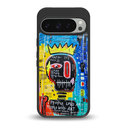 Royal Graffiti back phone cover | glass case for google pixel 9 pro xl